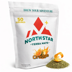 North Star Yerba Mate Orange Flavor – Premium Herbal Energy Drink (150g)