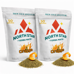 North Star Yerba Mate Orange Flavor – Premium Herbal Energy Drink (150g)