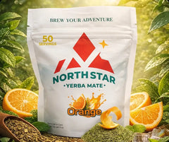 North Star Yerba Mate Orange Flavor – Premium Herbal Energy Drink (150g)
