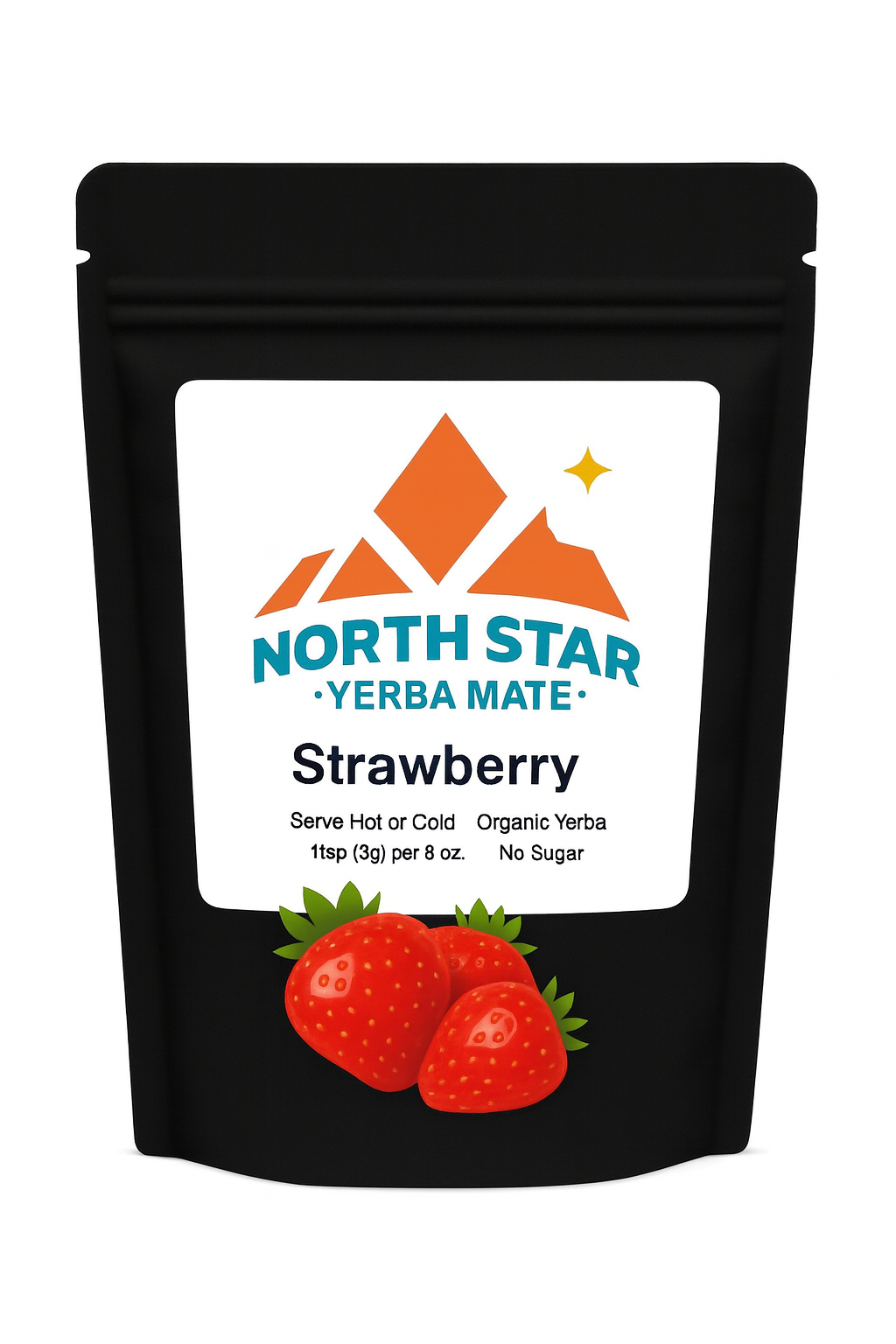 North Star Yerba Mate – Strawberry (100g)