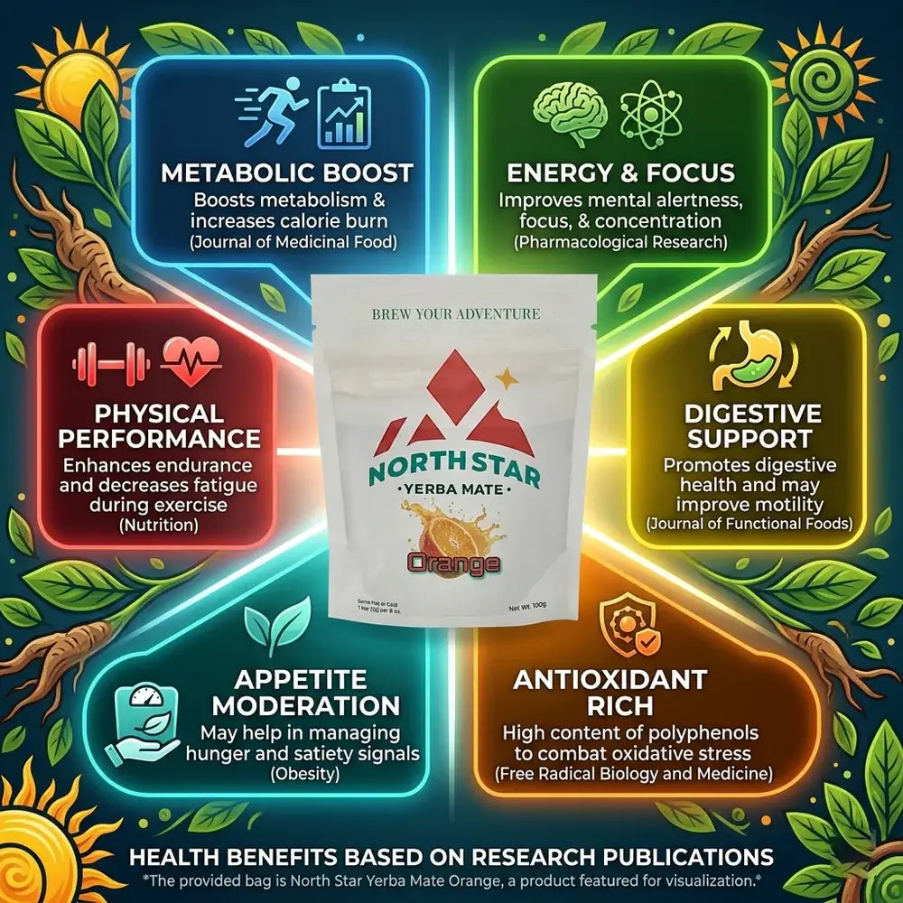 North Star Yerba Mate - Orange Flavor (100g)