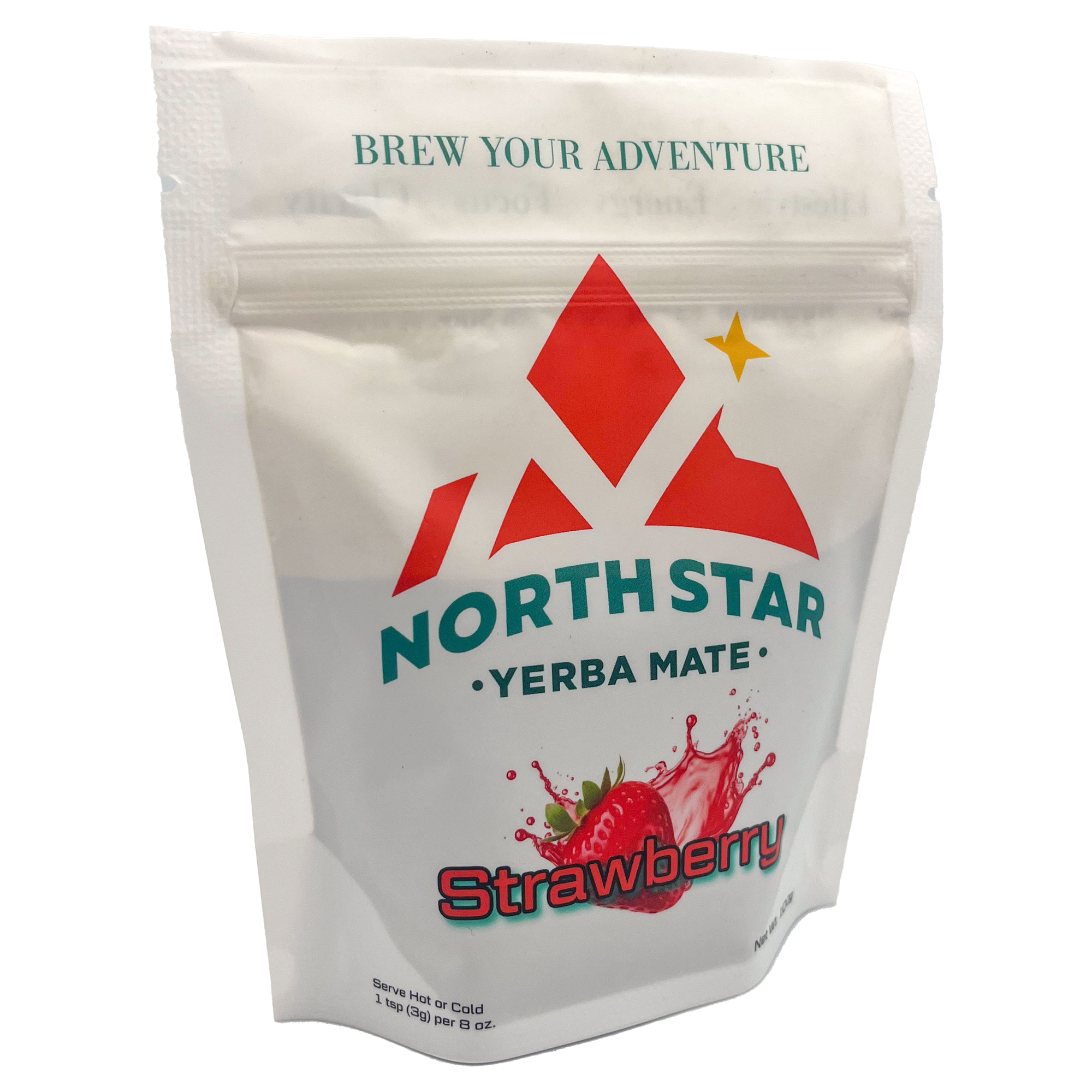 North Star Yerba Mate Strawberry – Natural Berry Infused Energy Drink (100g)