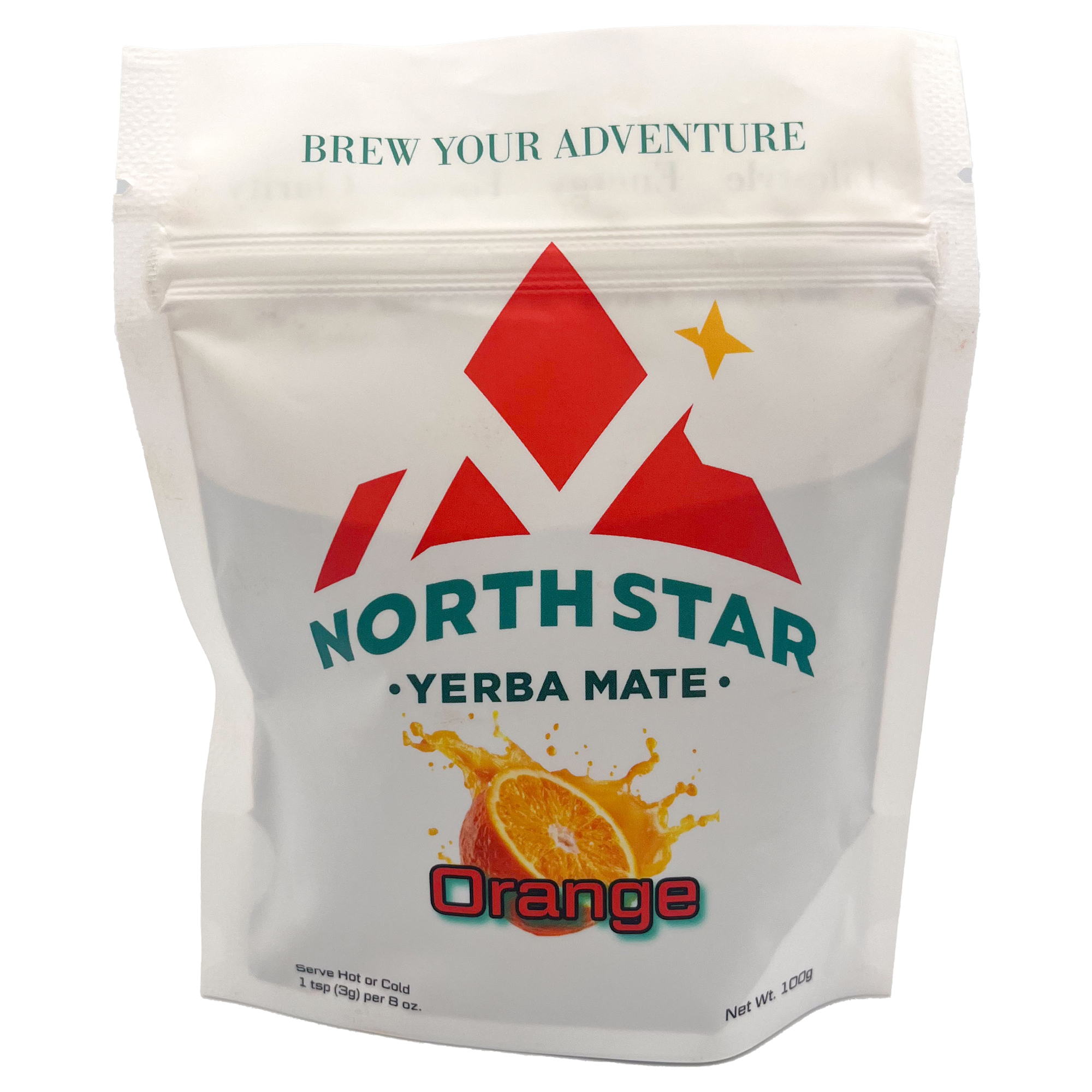 North Star Yerba Mate - Orange Flavor (100g)