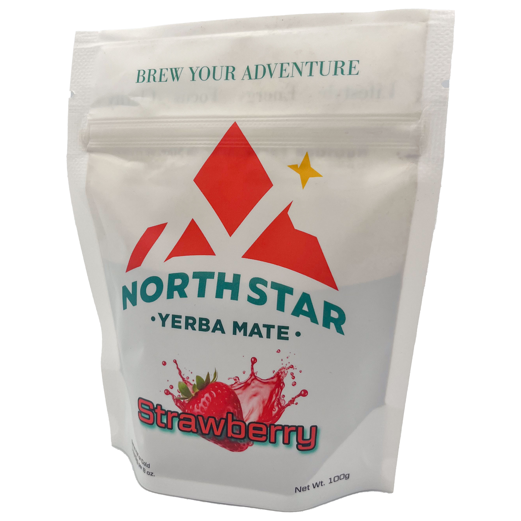 North Star Yerba Mate Strawberry – Natural Berry Infused Energy Drink (100g)