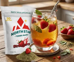 North Star Yerba Mate Strawberry – Natural Berry Infused Energy Drink (100g)